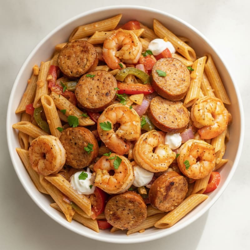 Cajun Shrimp and Sausage Pasta