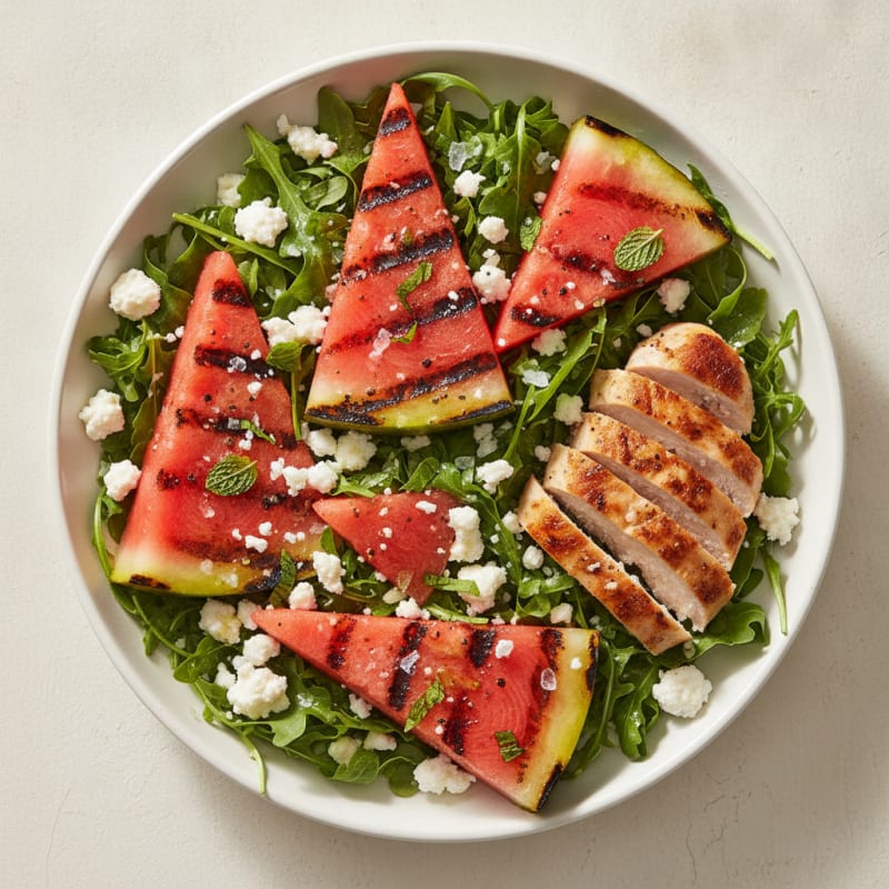 Grilled Watermelon Feta Salad