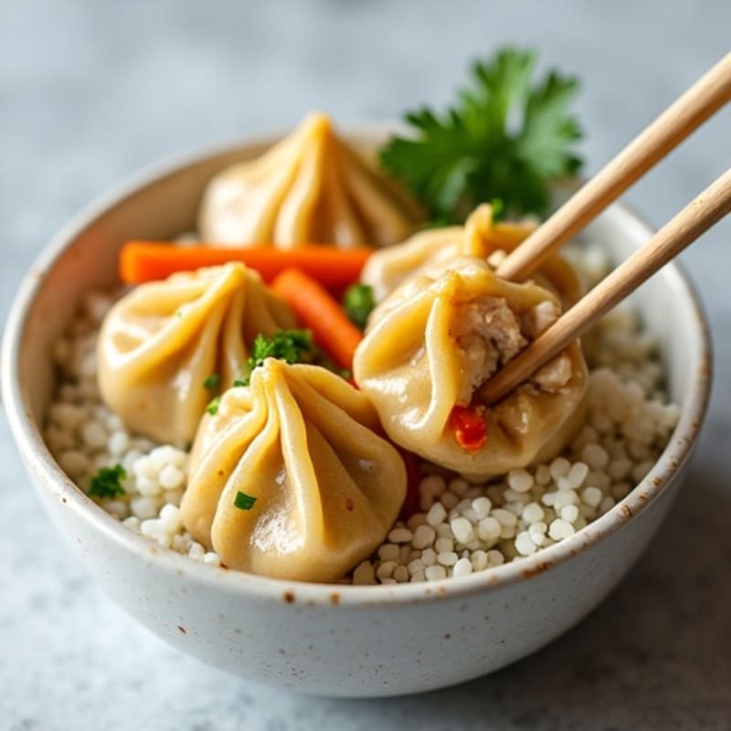 Lightened-Up Chicken and Cauliflower Dumplings