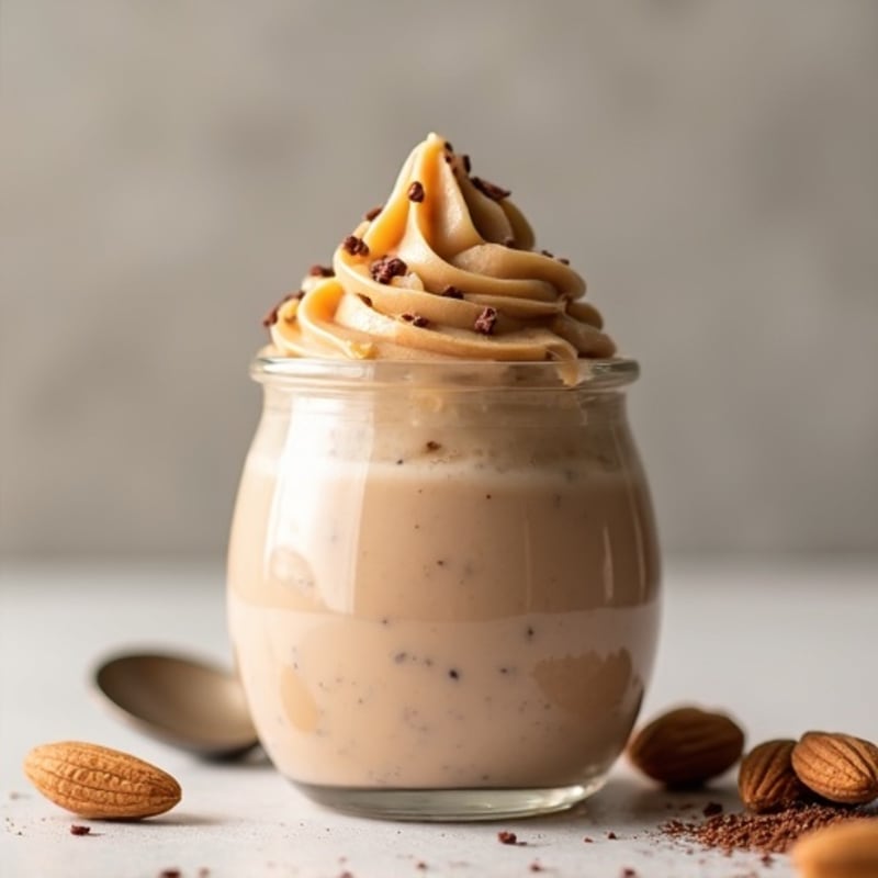 Creamy Vegan Protein Pudding with Peanut Butter and Cacao
