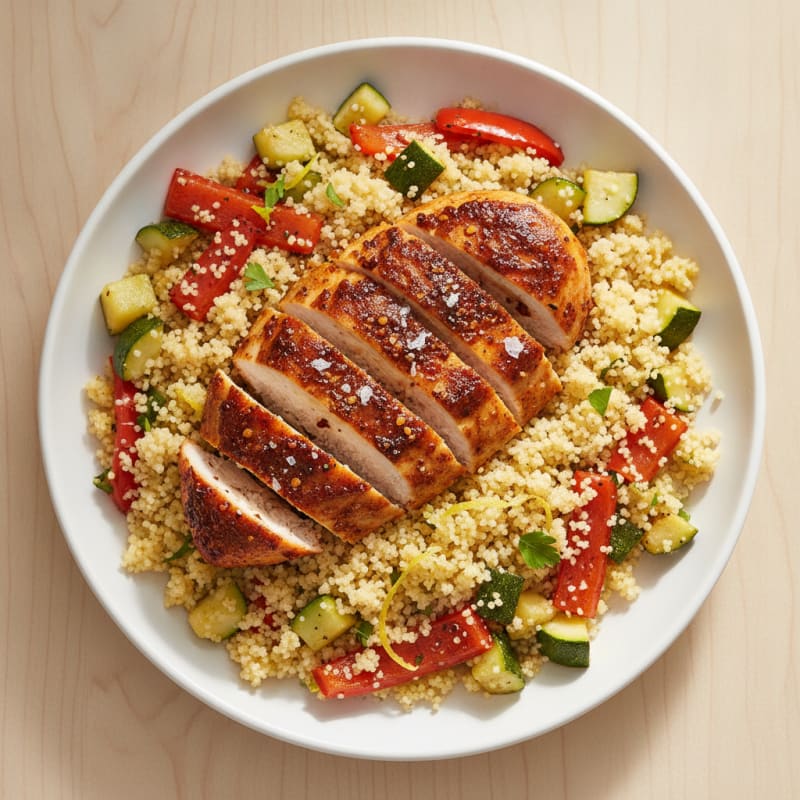 Spicy Harissa Chicken with Lemon Couscous