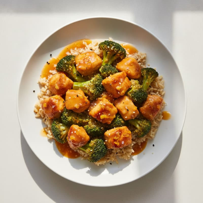 Baked Orange Chicken with Broccoli
