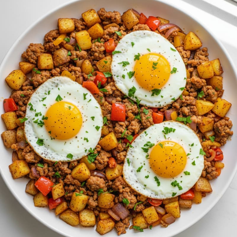 Golden Potato and Sausage Breakfast Skillet