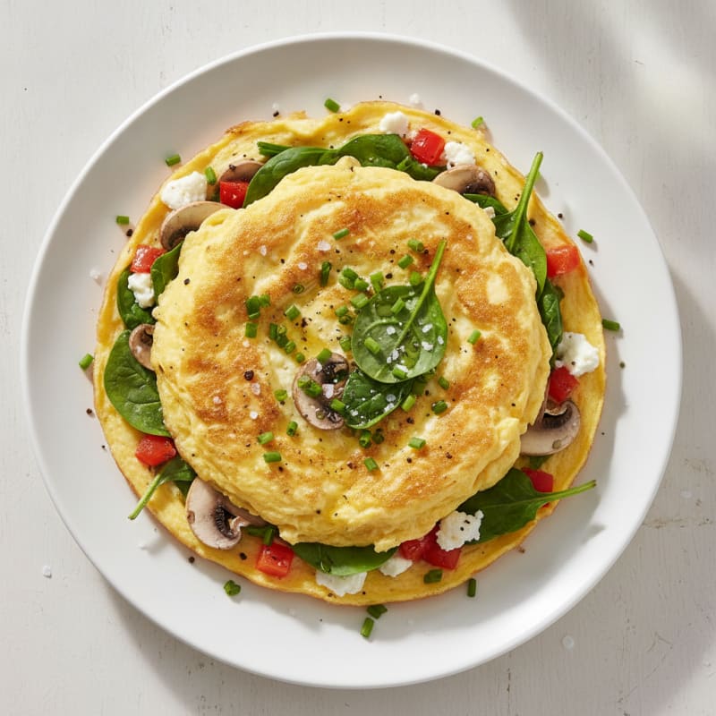 Fluffy Garden Vegetable Omelette