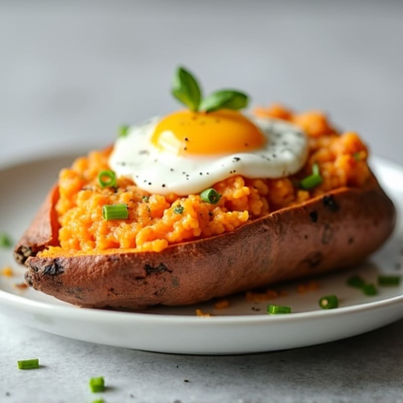 Protein-Packed Twice Baked Sweet Potato