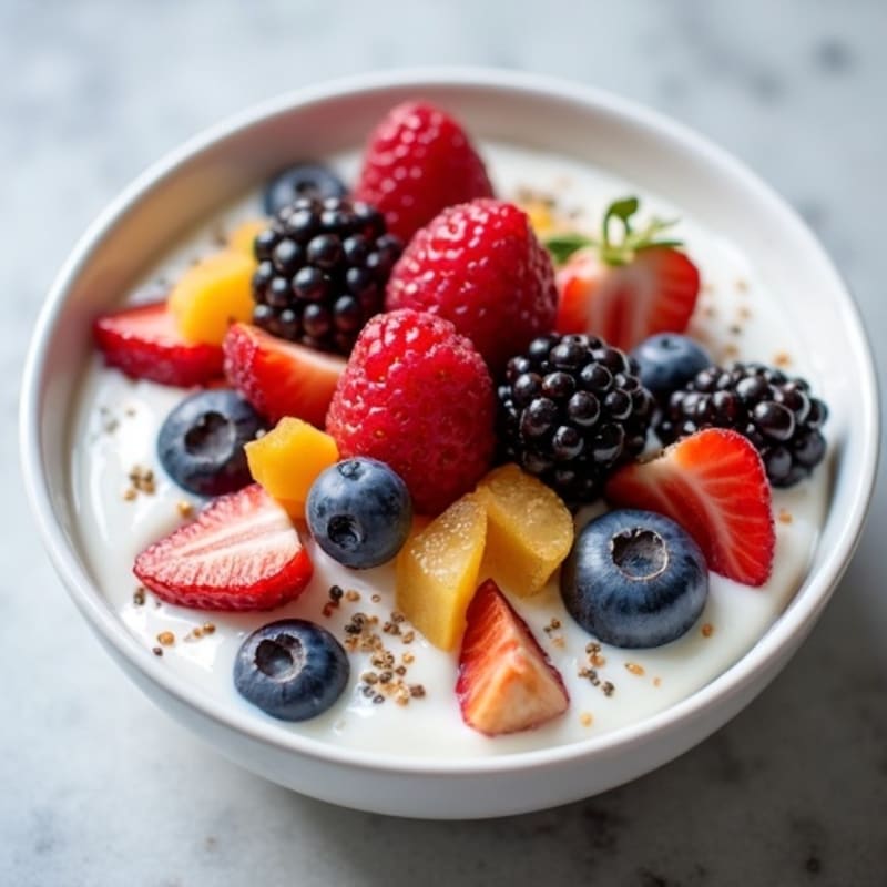Silky Greek Yogurt Protein Pudding with Berries