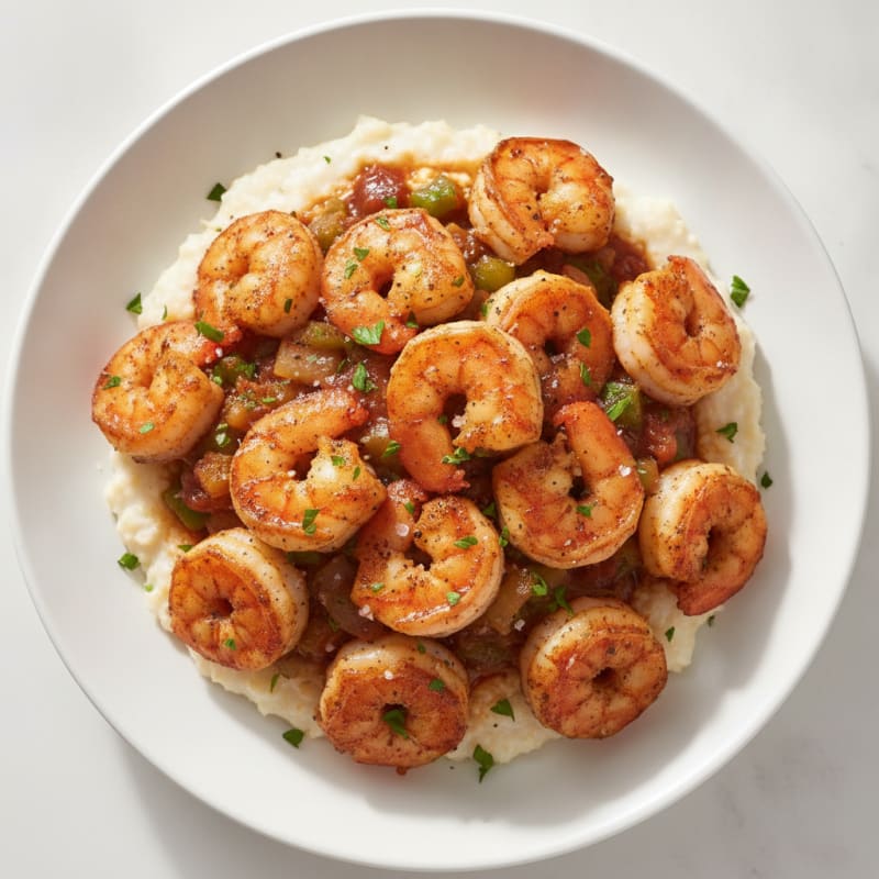 Cajun Shrimp with Creamy Grits