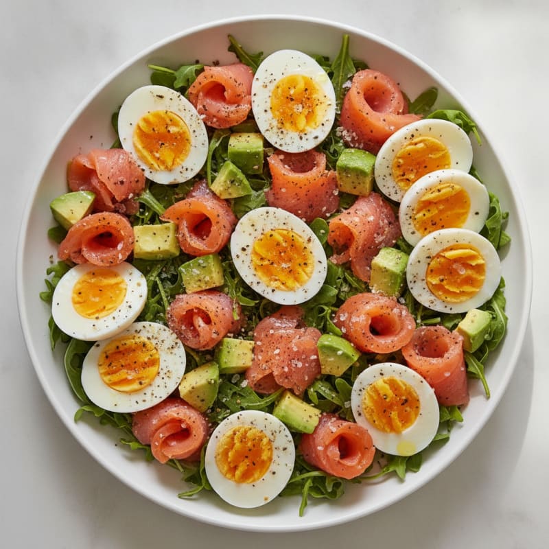 Protein-Packed Hard-Boiled Egg & Smoked Salmon Bowl