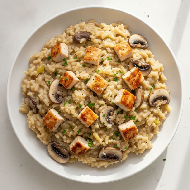 Creamy Parmesan Mushroom Risotto