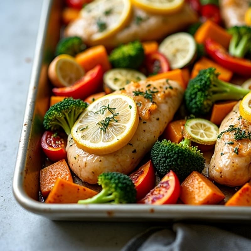 Sheet Pan Lemon-Herb Chicken and Roasted Vegetables