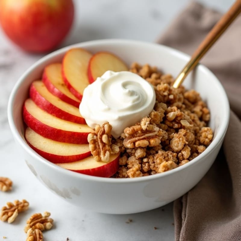 Apple Cinnamon Protein Crumble Bowl