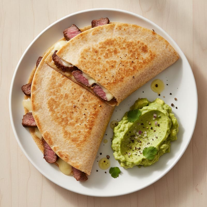 Carne Asada Quesadillas with Guacamole