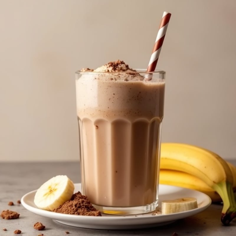 Creamy Peanut Butter Chocolate Protein Smoothie