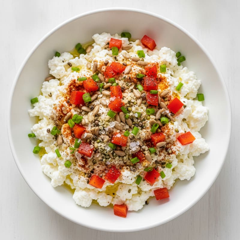 Savory Cottage Cheese Bowl with Bell Pepper