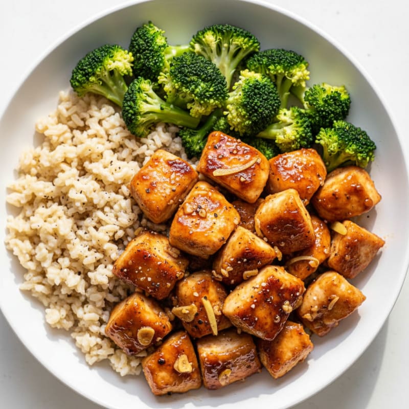 Crispy Teriyaki Chicken and Broccoli