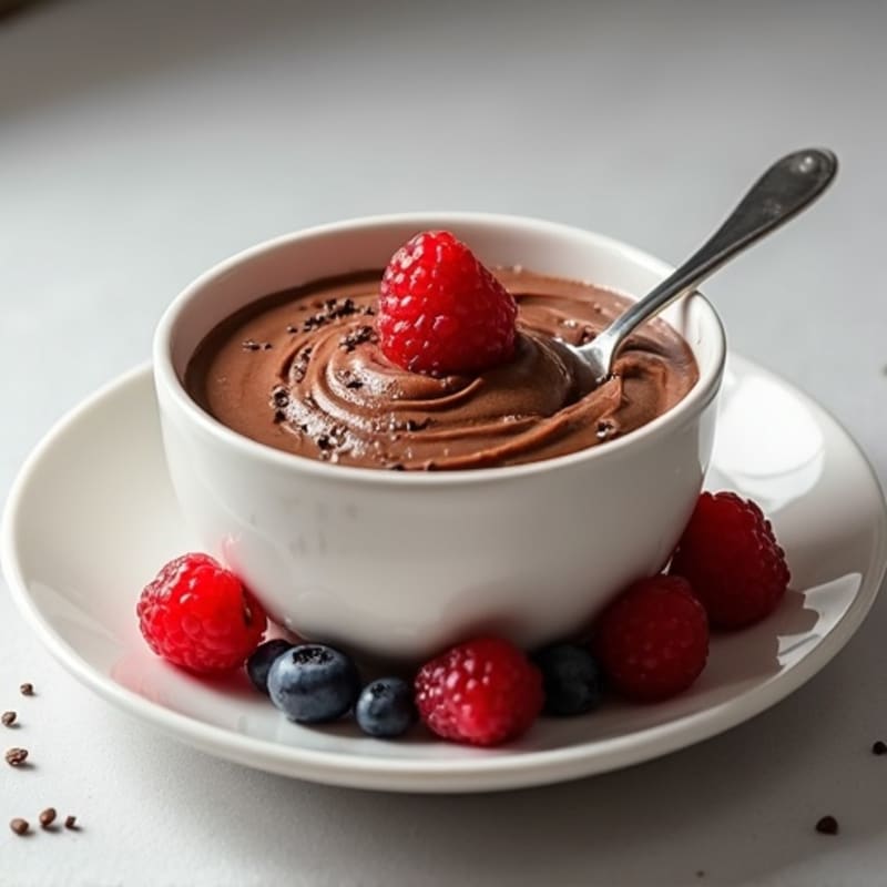 Silky Chocolate Protein Pudding with Greek Yogurt