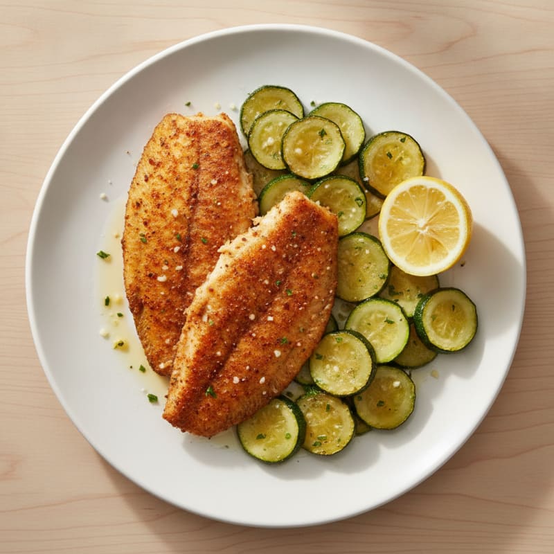 Seared Tilapia with Roasted Zucchini