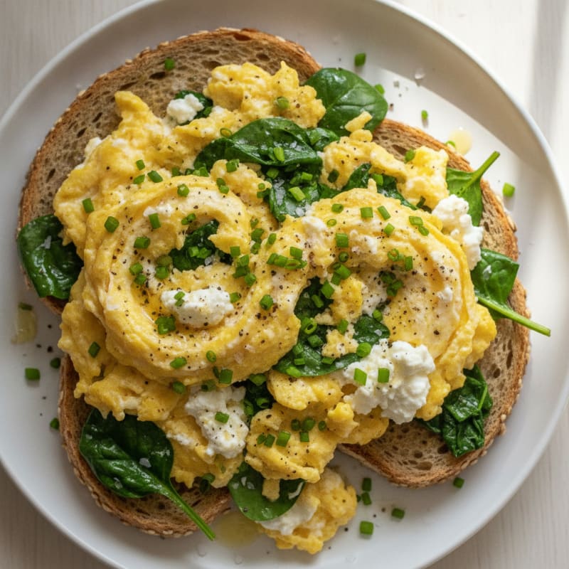 High-Protein Scrambled Eggs with Cottage Cheese