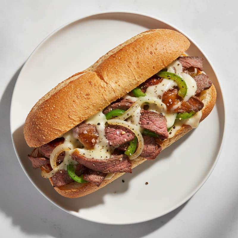 Classic Philly Cheesesteak Sandwich