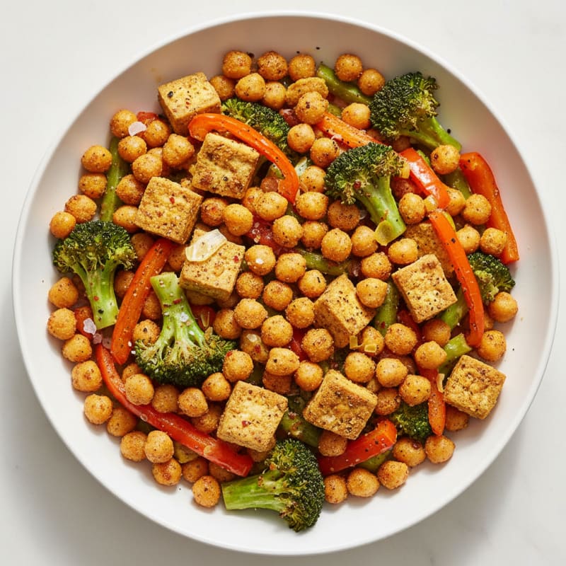 Roasted Vegetable and Chickpea Bowl