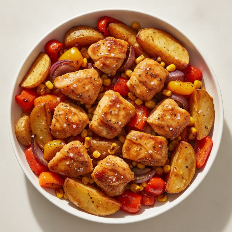 Sheet Pan Honey-Garlic Chicken and Roasted Vegetables