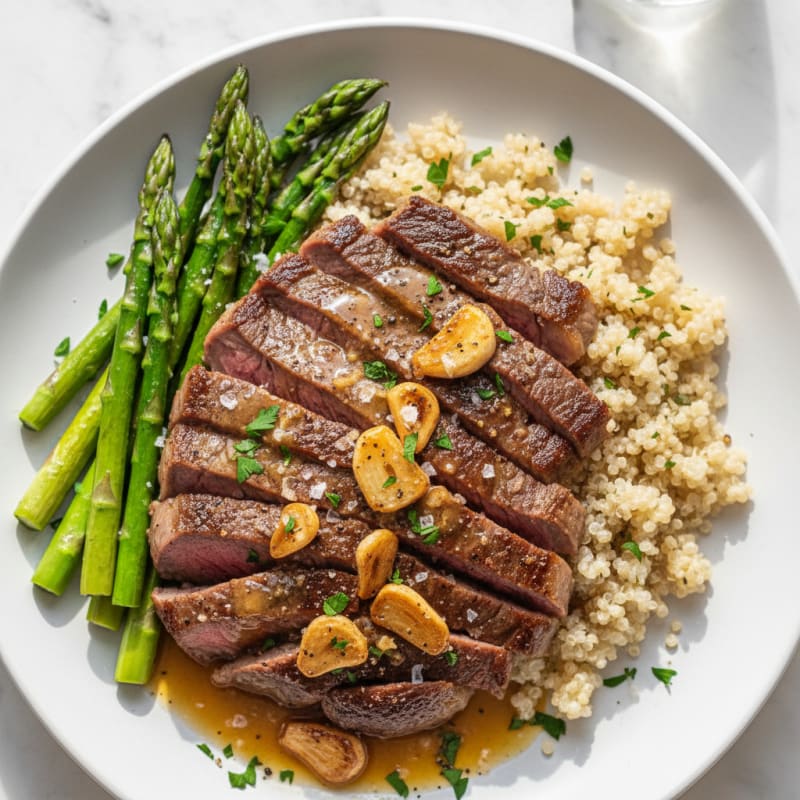 Tender Pan-Seared Wagyu Beef with Garlic
