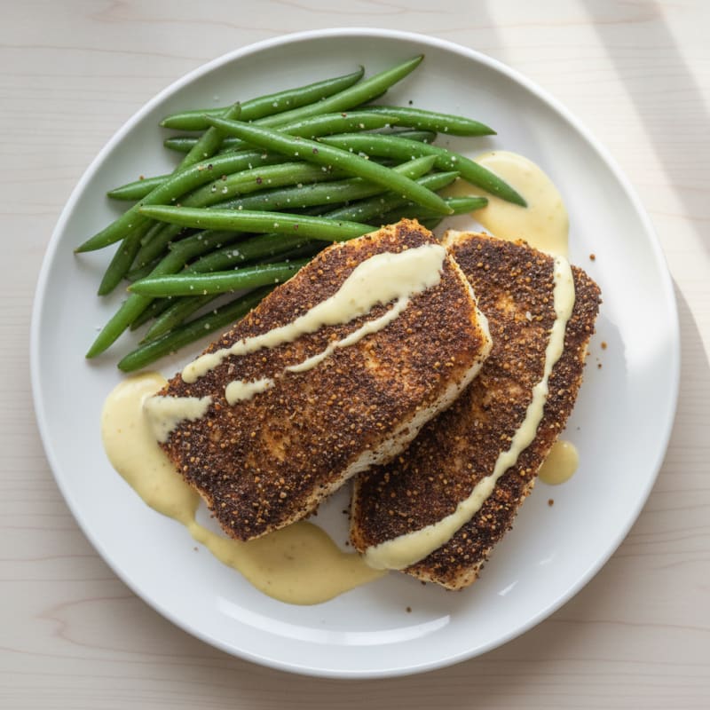 Cajun Blackened Catfish with Lemon Aioli