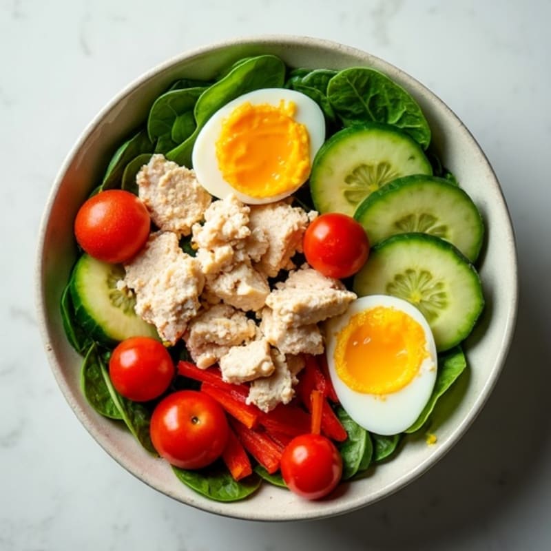 Flaked Tuna and Crisp Vegetable Power Bowl