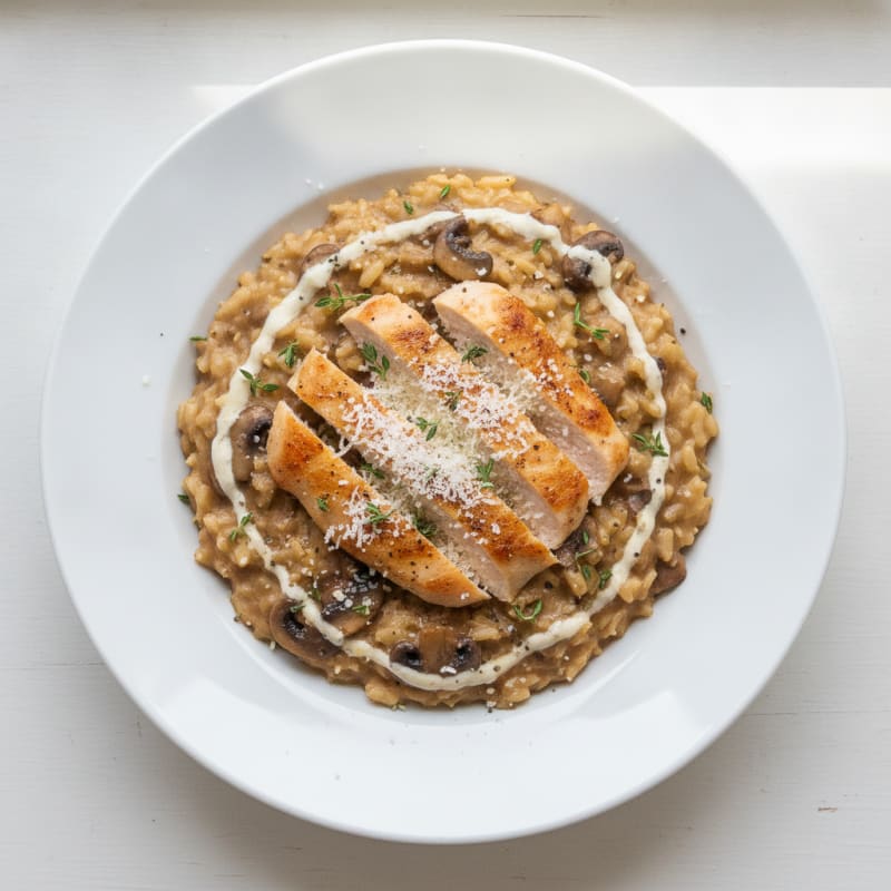 Creamy Mushroom Risotto with Parmesan
