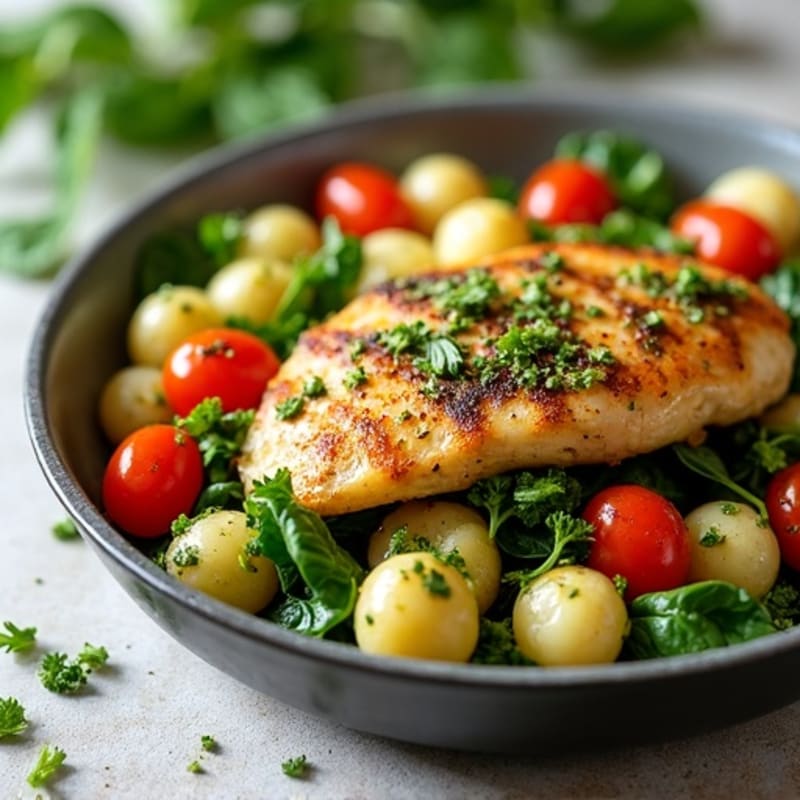 Herb-Pesto Chicken Gnocchi Skillet