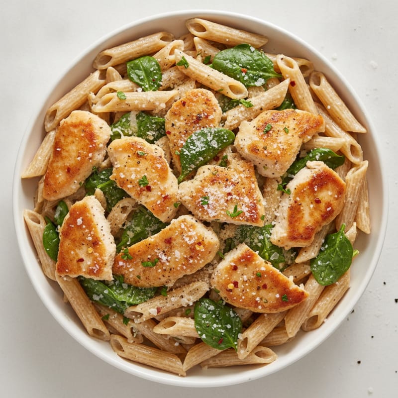 Pan-Seared Chicken Garlic Parmesan Pasta