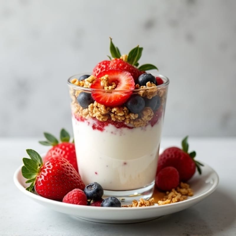 Creamy Greek Yogurt Protein Parfait with Mixed Berries