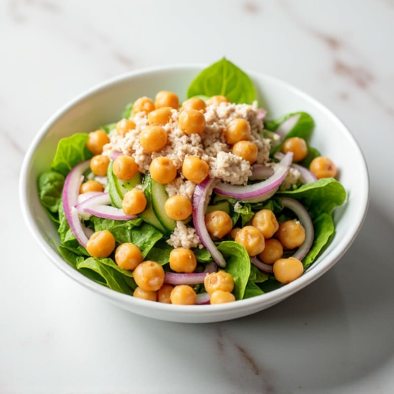 Tuna and Chickpea Salad with Lemon Vinaigrette
