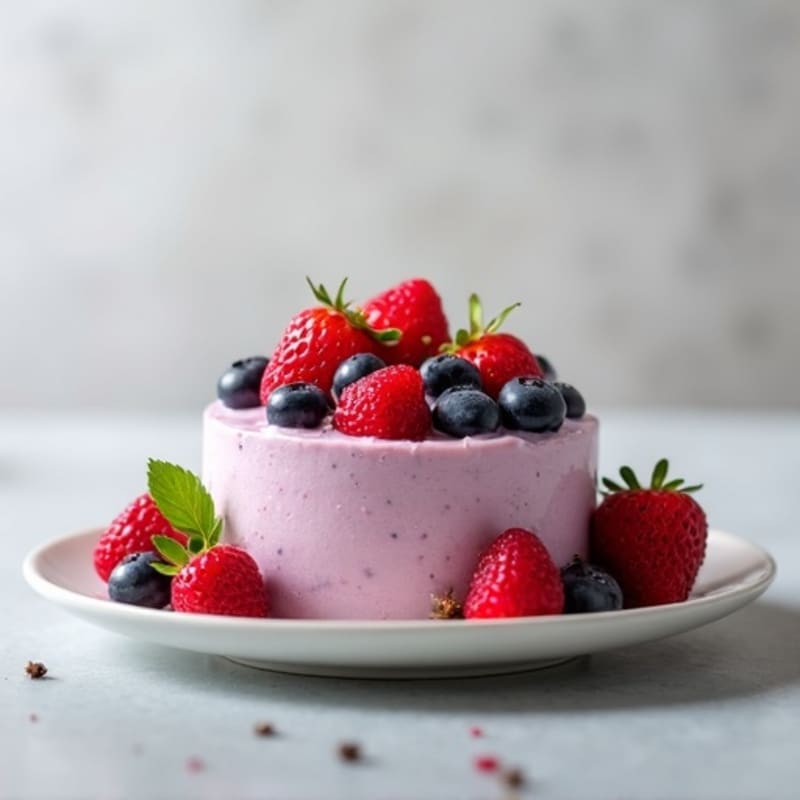 Silky Greek Yogurt Protein Mousse with Mixed Berries