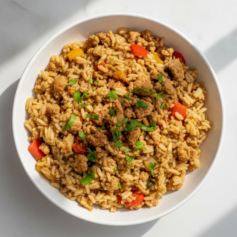 Ground Chicken and Rice Skillet