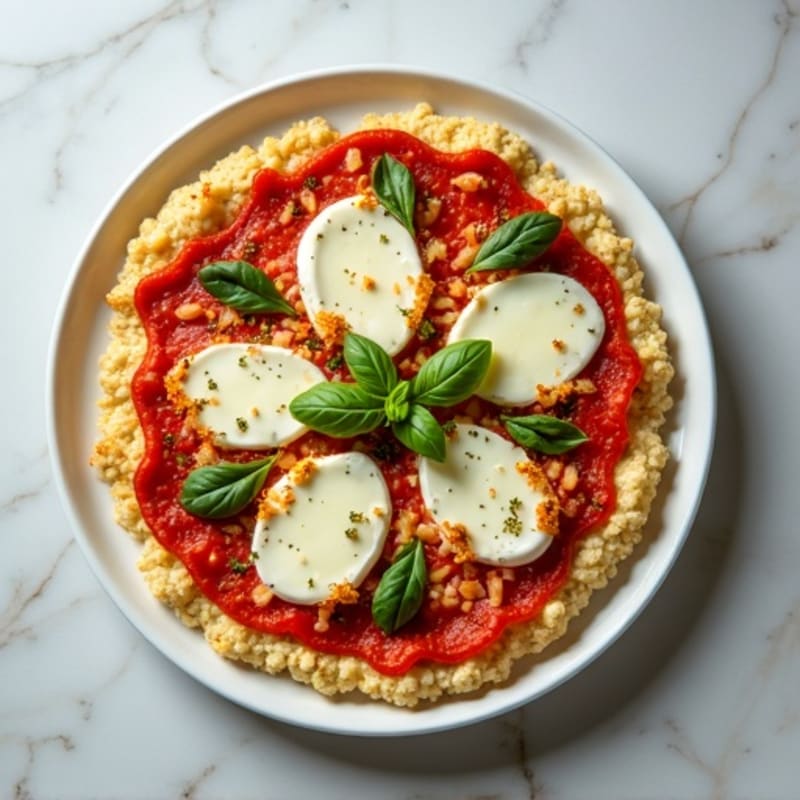 Cauliflower Crust Protein Pizza with Fresh Herbs