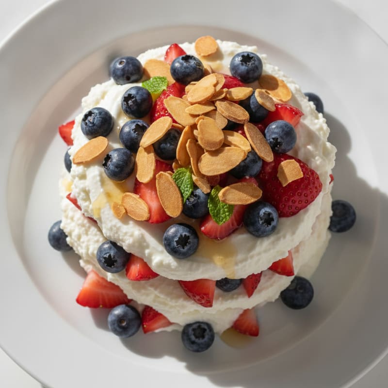 Greek Yogurt Protein Parfait with Berries and Almonds