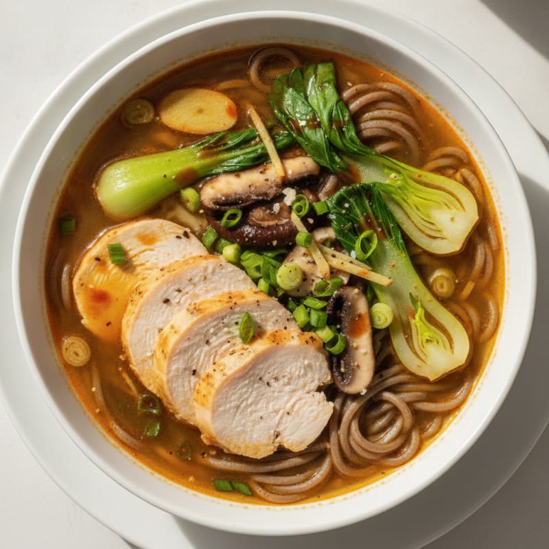 Sriracha Chicken Ramen Soup