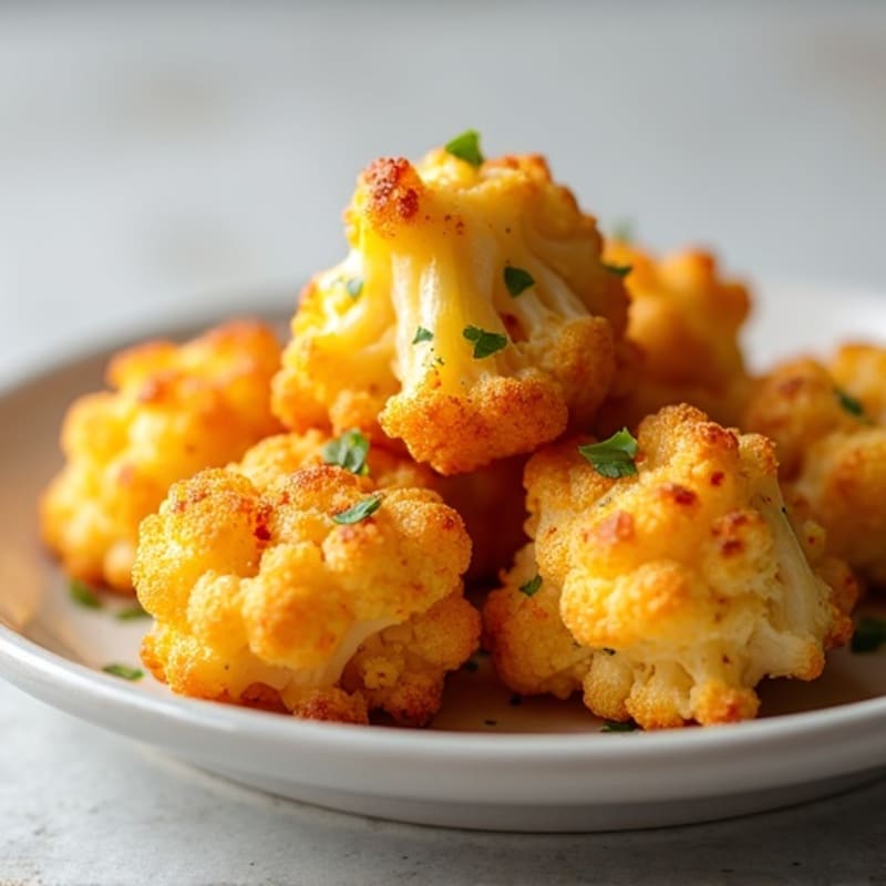 Crispy Baked Cheesy Cauliflower Bites
