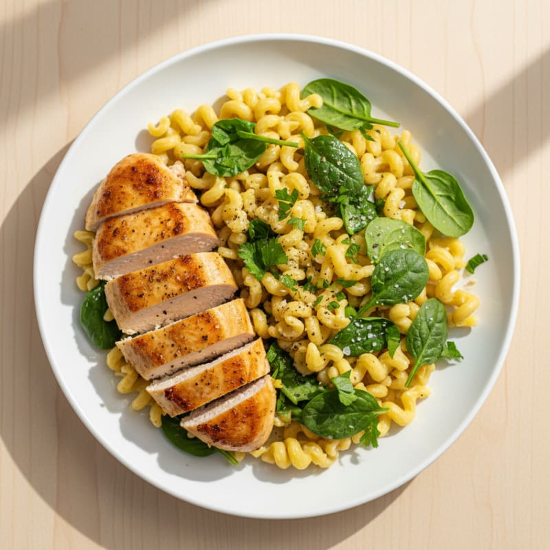 Lemon-Herb Chicken with Protein Pasta