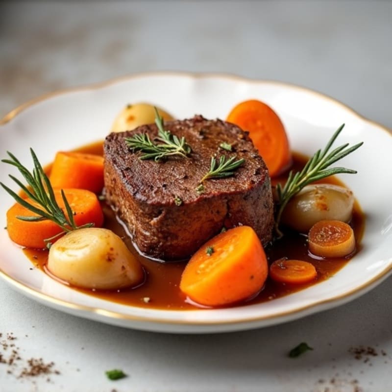 Tender Slow-Cooked Beef Pot Roast with Root Vegetables