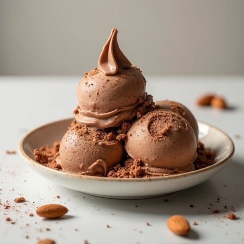 Protein-Rich Chocolate Almond Nice Cream