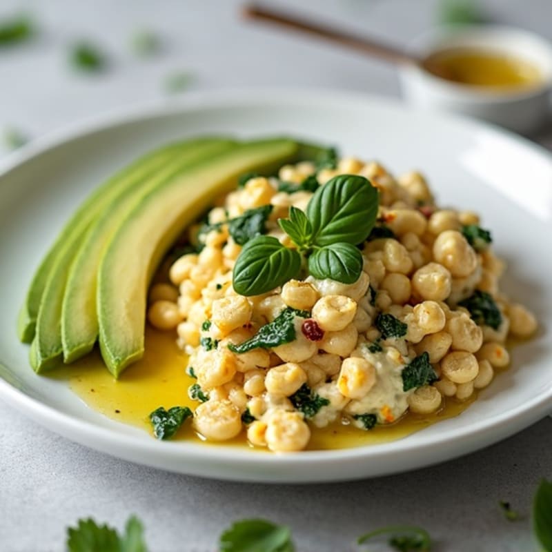 Spinach and Chicken Egg White Scramble
