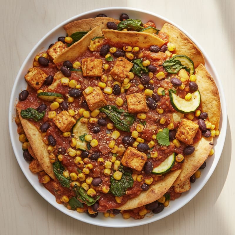 Black Bean and Corn Enchilada Bake