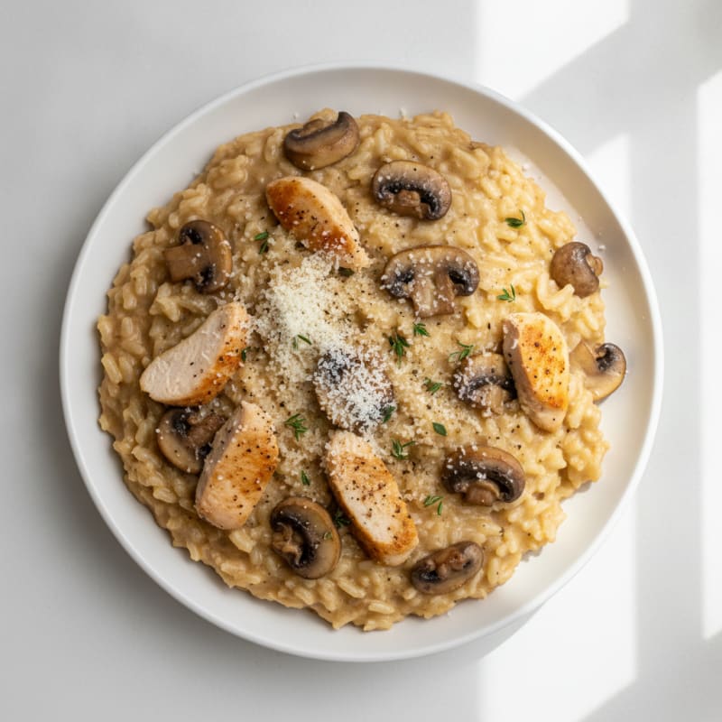 Creamy Parmesan Mushroom Risotto
