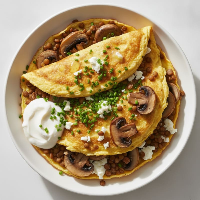 Mushroom and Chive Omelette