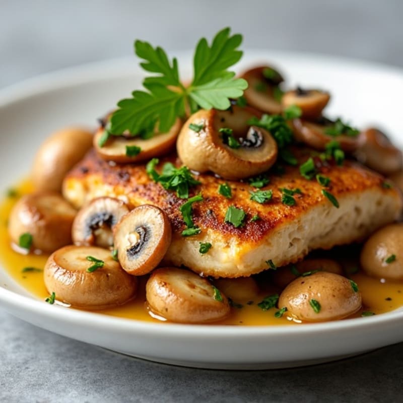 Garlic Butter Pan-Roasted Mushrooms