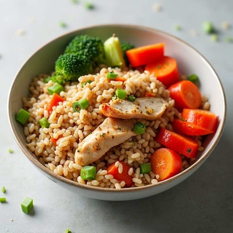 Healthy Chicken and Veggie Rice Bowl