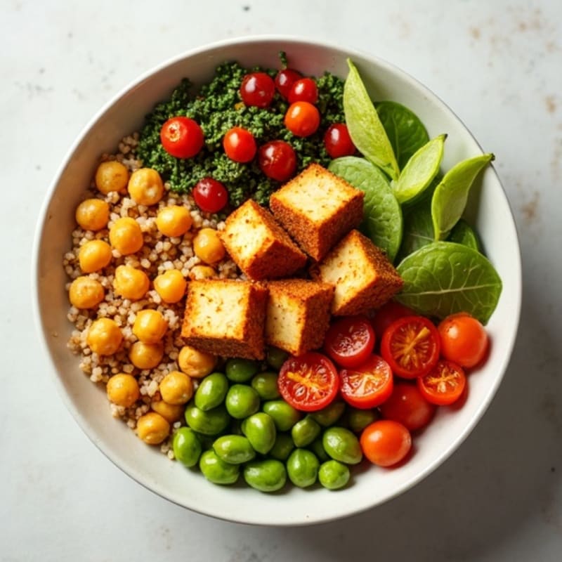 Crispy Roasted Vegetable Quinoa Bowl