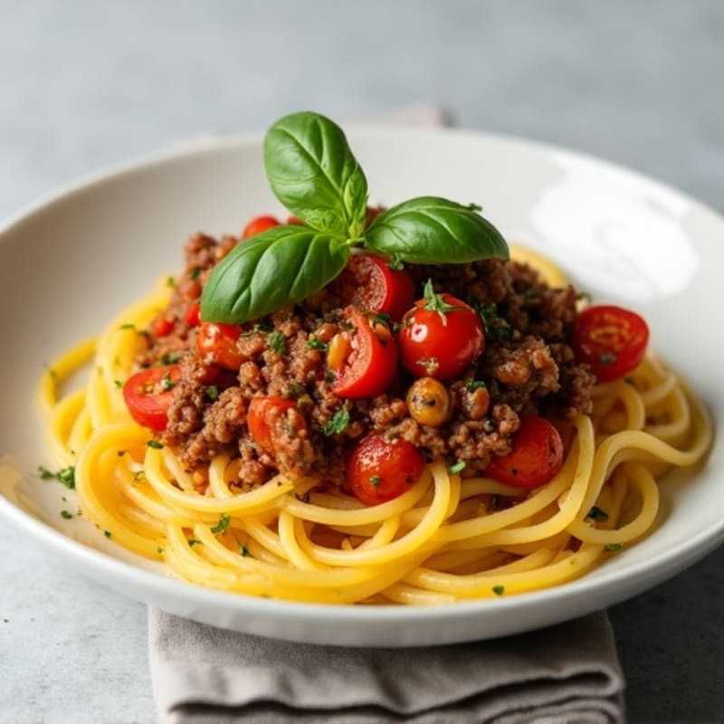 Garlic-Herb Spaghetti Squash with Italian Beef Ragu